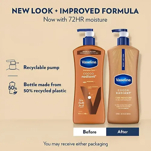 Vaseline, Cocoa Radiant®, Loción Corporal, 600 Ml