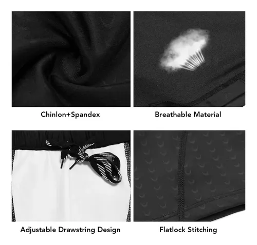 D Pantalones Cortos De Baño De Secado Rápido For Hombre Con