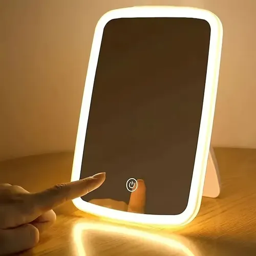 Espejo Maquillaje Led Tactil Usb Pilas C/soporte Veoquiero