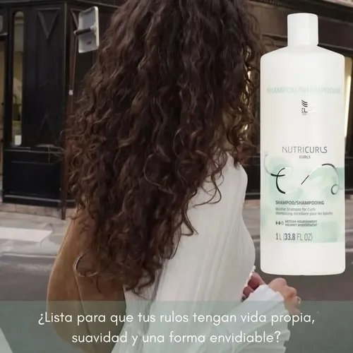 Shampoo Wella Rulos Nutricurls X1000 Nutricion Liviano Rizos