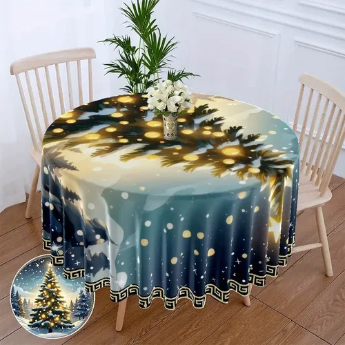 Escena De Nieve De Un Pino Navideño, Pestaña De Vacaciones E