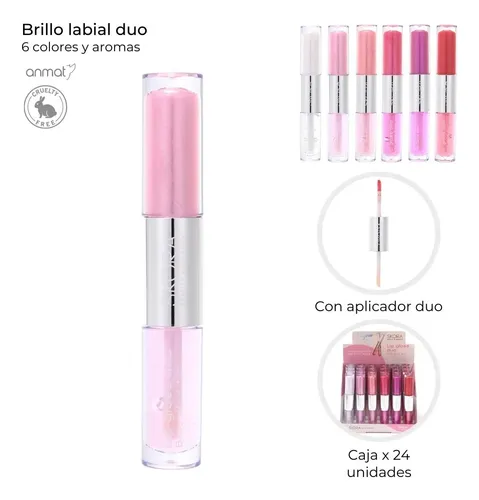 Brillo Labial Duo Lip Gloss Skora Glow Vibes Con Aplicador