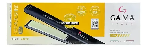 Gama Plancha Led Bella Ceramic Shine Color Negro