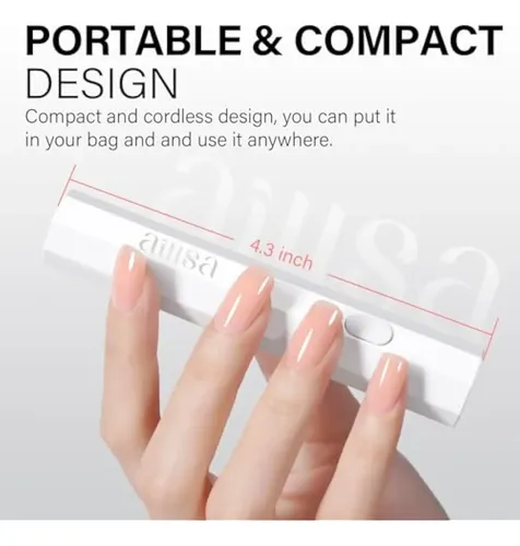 Aillsa Mini Luz Uv Para Uñas, Lámpara Led De Mano