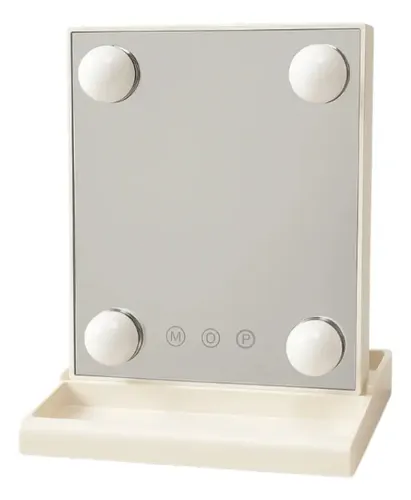 Espejo De Maquillaje 4 Luces Led Usb Frio Cálido Neutro
