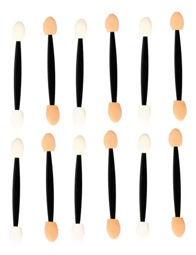 Aplicador Sombra Ojos Parpados Maquillaje Doble Punta 12u