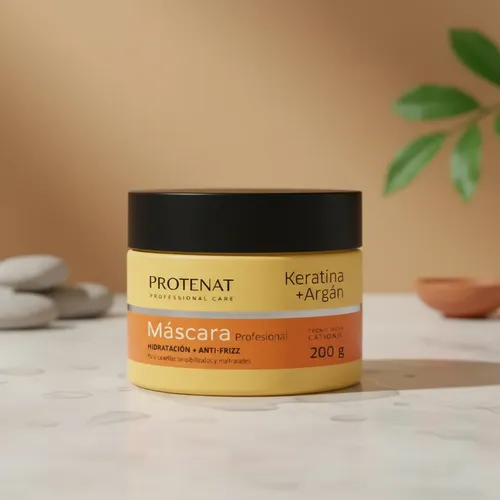 Máscara Profesional Protenat Keratina Argán Anti Frizz 200 G