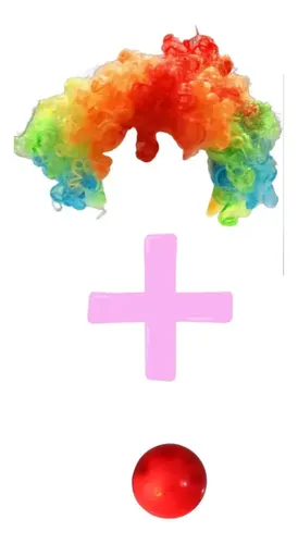 / Disfraz De Payaso Con Peluca Afro Y Nariz, Paquete For
