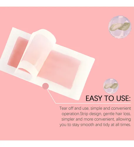 4x Tiras De Cera Depilatoria Aroma A Rosa, Depilación Suave