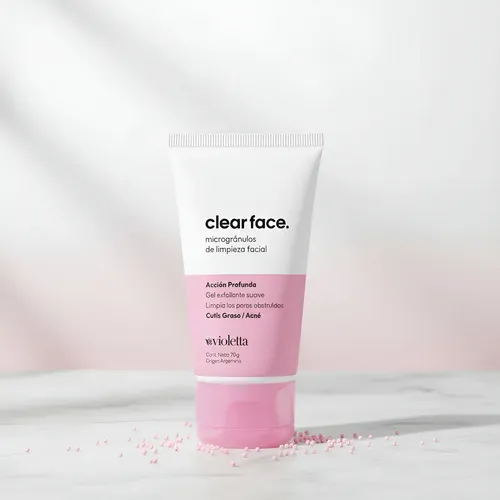 Clear Face Microgranulos De Limpieza Facial Gel Exfoliante