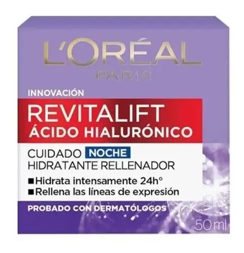 Crema Antiarrugas Revitalift Loreal Acido Hialuronico Noche