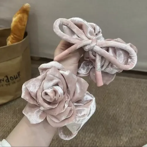 C Moño Alta Gama Rosebowflower Scrunchie, Accesorio For El .
