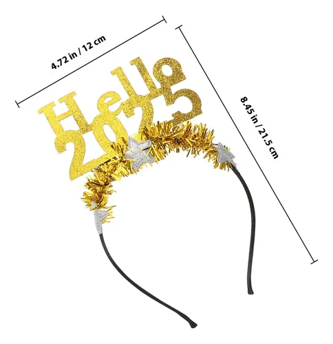 2pcs Diadema De Año Nuevo Para Mujeres Fiesta 2025