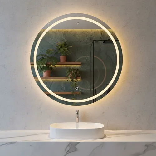 Espejo Circular Con Luz Led Baño Redondo Tocador 60cm