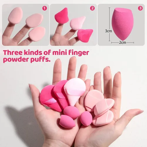Jpnk 20pcs Makeup Sponges Set With Powder Puff Brush For …