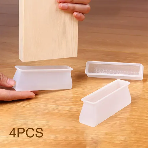 4 Protectores De Suelo Para Pies De Cama, Resistentes Blanco
