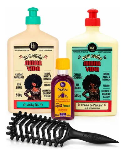 Crema De Peinar Lola Meu Cacho Minha Vida +gel+ Oleo+ Peine
