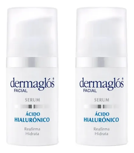 Combo X2 Serum Dermaglos Hidratante Ácido Hialurónico 30ml Todo Tipo De Piel Día/noche