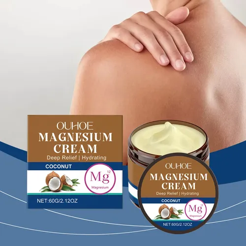 Crema De Magnesio Calmante Corporal Ouhoe Coconut Body Para Masaj