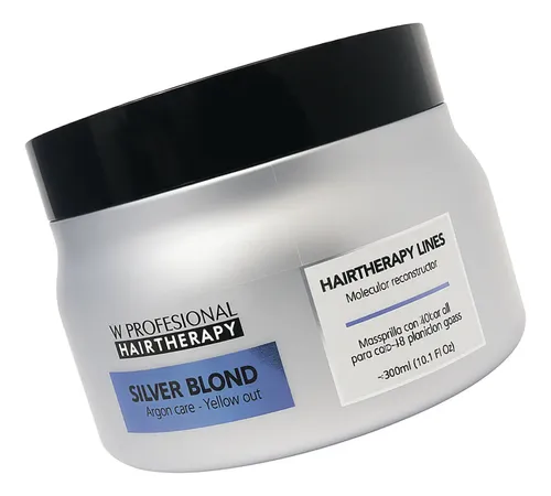 Kit Shampoo + Máscara Platino Argán Silver 300ml Hairtherapy