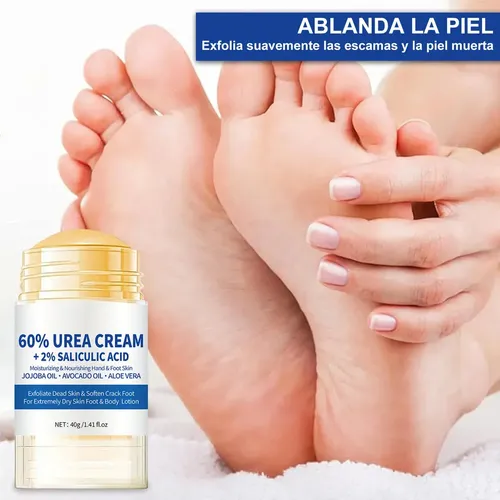 Crema Para Pies Con 60% De Urea Más 2% Ácido Salicílico Azul