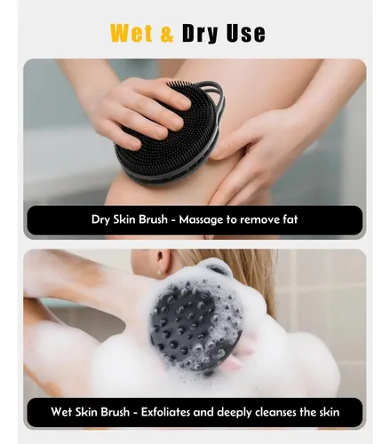 Exfoliante Corporal Silicona Negro 2 En 1 Anti Celulitis