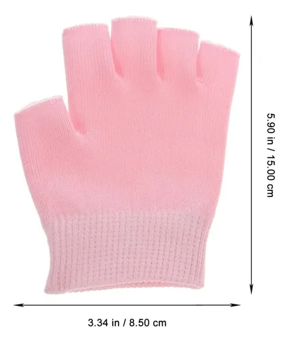 Guantes Hidratantes Rosa Sin Dedos Algodón Reutilizables