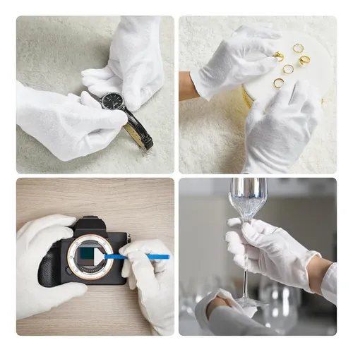 Guantes Algodón Blancos Hidratantes Para Manos Secas Chico