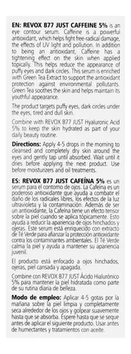 Revox B77 Suero Contorno Ojos Cafeína·5% Tensor Antioxidante