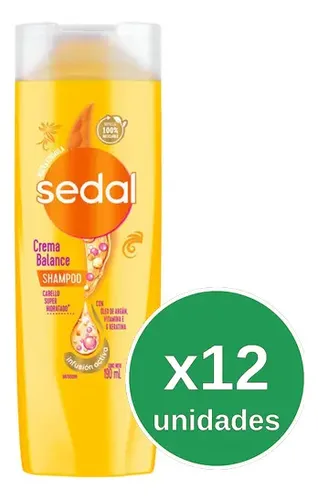 Shampoo Sedal Crema Balance 190ml X12u