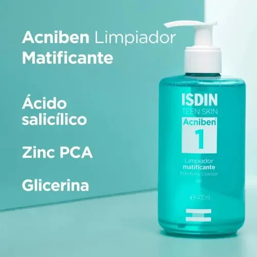 Gel Limpiador Matificante | Piel Grasa | Isdin Acniben 400ml