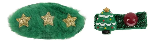 Pinza Para El Pelo, Bonito Y Exquisito Broche Navideño De Co