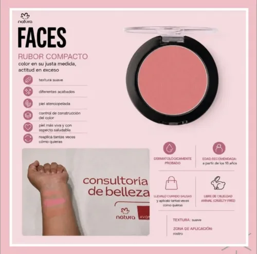Rubor Compacto Faces Natura Jag