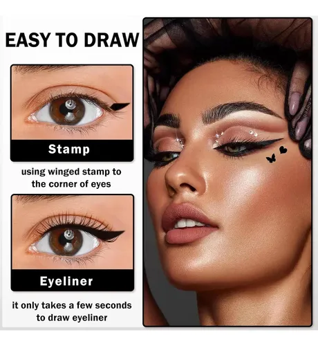 Eyeliner Doble Cabeza Negro Xingxyuel Con Sello Impermeable