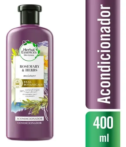 Acondicionador Herbal Essences Bío:renew Rosemary & Herbs en botella de 400mL por 1 unidad