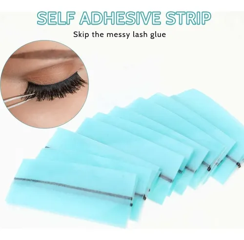 Cinta Adhesiva para Pestañas Postizas Mozeat Lens, Pack con 120 Tiras Negras