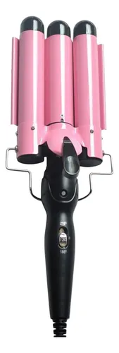 Rizador De Pelo Eléctrico De Onda Grande 3 Barril 2 Rosado