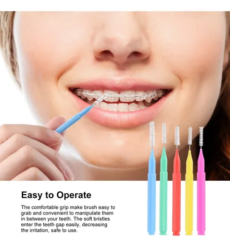 Brush Interdental Pieces 100 Dental Brushes Tool Oral Care