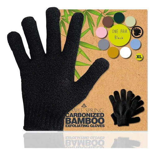 Guante Exfoliante Negro Grande Para Baño Y Ducha