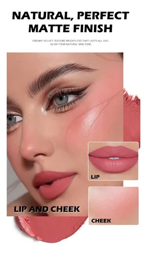 Paleta 3 En 1 Plegable Rubor Sombras Labial Crema