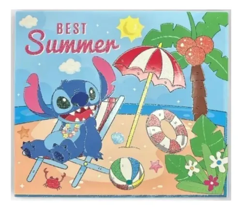 Set Maquillaje Stitch Infantil +brochas +lip Gloss +broches