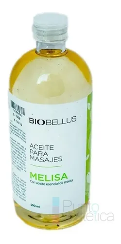 Biobellus Aceite Para Masajes De Melisa Refrescante Tipo de envase Pote