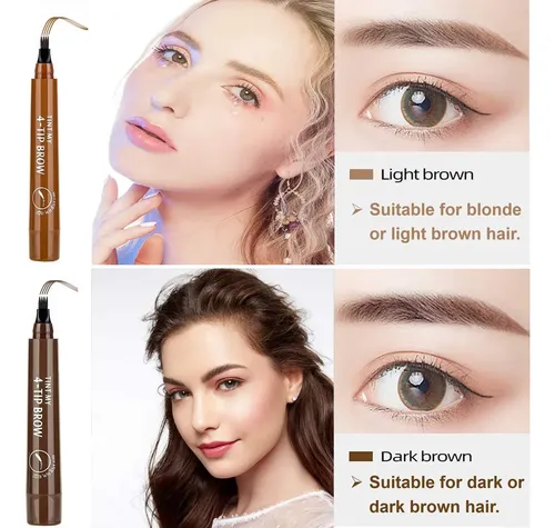 Lápices De Cejas Awccxmym Marrón Oscuro Microblading 3 Unida