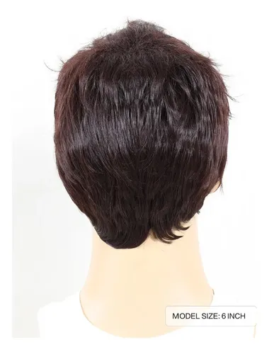 Peluca Corta Natural Para Hombre Color Moda
