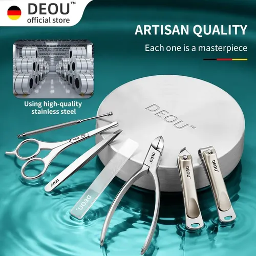 Deou 8-en-1 Set De Manicura Premium, Acero 420j2, Estuche