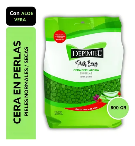 Depimiel Cera Depilatoria Perlas Vegetal Aloe Vera X 800gr