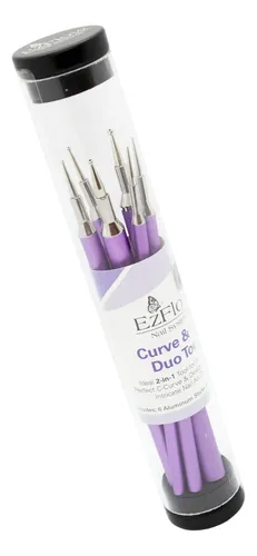 Ezflow Duo Tools Kit Decoración Uñas Dooting Curva Nail Art