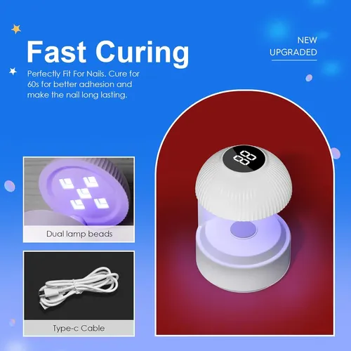 Lámpara Uv Portátil 9w Secado Gel Uñas 5 Leds Usb