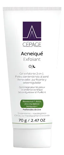 Gel Exfoliante 2 En 1 Cepage Acneique 70g