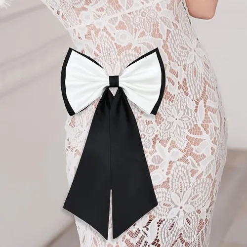 Accesorios Con Lazo De Satén Extraíble Para Blanco Negro